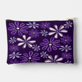 Botanische donkerpaarse bloemmotief Initialen Etui (Achterkant)