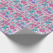 Botanische doodle bloemen, naadloos,  textuur. cadeaupapier (Hoek)