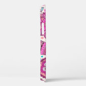 Botanische doodle bloemen, naadloos, textuur. Case-Mate iPhone case (Achterkant / Rechts)