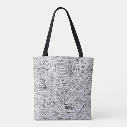 Botanische Doodle Notes Tote Bag (Achterkant)