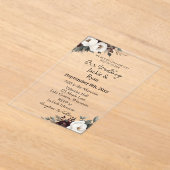 botanische doorschijnende bruiloft acryl uitnodigingen (Laagn)