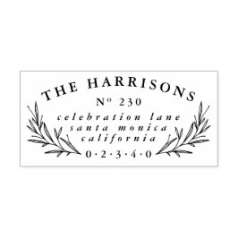  Botanische Douanenaam & Terugkeeradres Rubberstempel