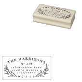  Botanische Douanenaam & Terugkeeradres Rubberstempel (Gestempeld)