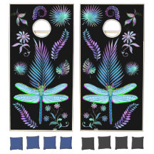 Botanische dragonfly tropische gekantelde tuin