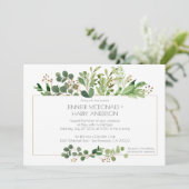 Botanische Dream Horizontal Wedding Invitations | Kaart (Staand voorkant)