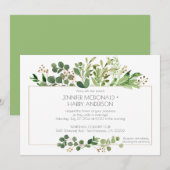 Botanische Dream Horizontal Wedding Invitations | Kaart (Voorkant / Achterkant)