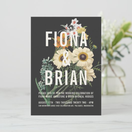 Botanische Dream Wedding Invitations Kaart (Staand voorkant)