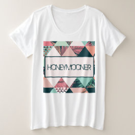 Botanische driehoeken grote maat t-shirt