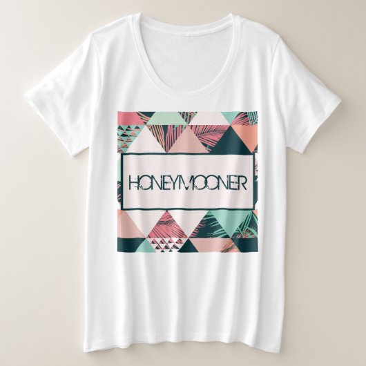 Botanische driehoeken grote maat t-shirt (Design voorkant)