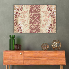 Botanische dromen in Tan Large Canvas Print