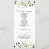 Botanische droom bruiloft programmakaart (Achterkant)