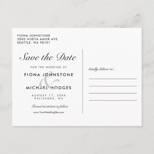 Botanische droom bruiloft Save the date Briefkaart (Achterkant)