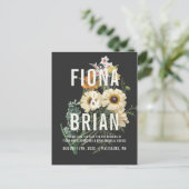 Botanische droom bruiloft Save the date Briefkaart (Staand voorkant)