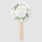 Botanische droom Eucalyptus laat RONDE fans achter Handwaaier (Voorkant)