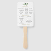 Botanische droom groen Eucalyptus programma fans Handwaaier (Achterkant)