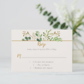 Botanische Droom Groene Goudknoppen RSVP (Staand voorkant)