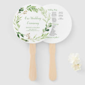 Botanische droom RONDE Fans Handwaaier (Voorkant en achterkant)