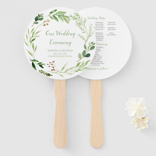 Botanische droom RONDE Fans Handwaaier (Voorkant en achterkant)