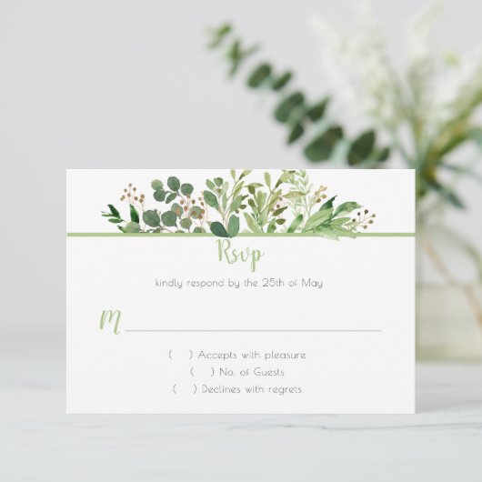 Botanische droom RSVP (Staand voorkant)