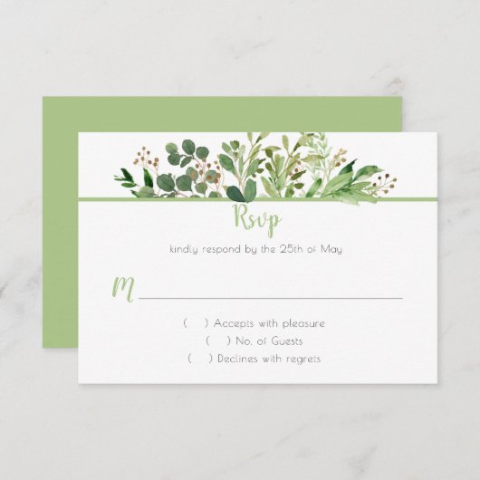 Botanische droom RSVP (Voorkant / Achterkant)