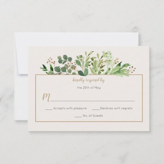Botanische droom Rustic Greenery Bleek Ivory RSVP  (Voorkant)