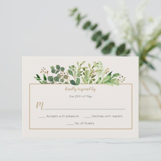 Botanische droom Rustic Greenery Bleek Ivory RSVP  (Staand voorkant)