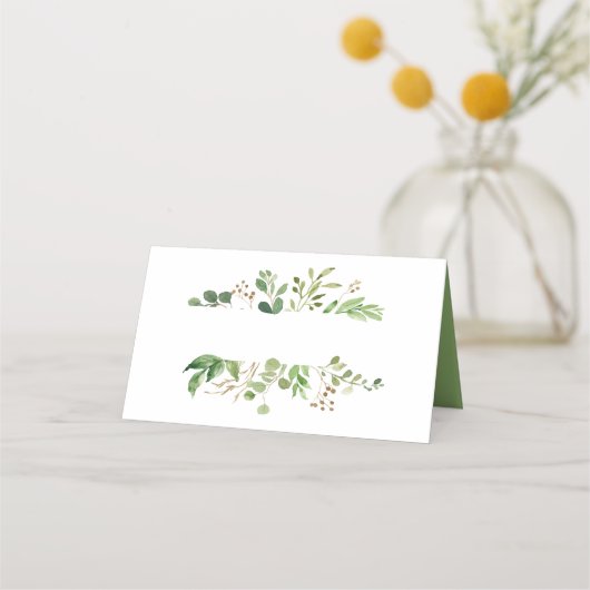 Botanische droom rustieke groene plaats kaarten plaatskaartje (Voorkant)