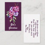 Botanische druiven, bessen en bloemen visitekaartje (Voorkant / Achterkant)