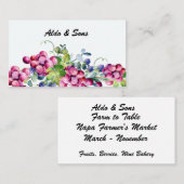 Botanische druiven en bessen Visitekaartje (Voorkant / Achterkant)