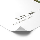  botanische druk van een gemeenschappelijk lila Po Poster (Hoek)