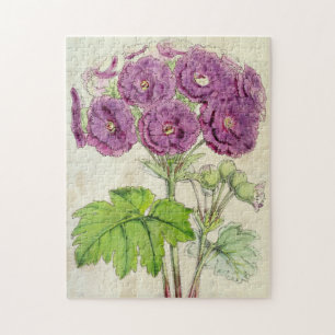  botanische dubbele Chinese primrose Legpuzzel
