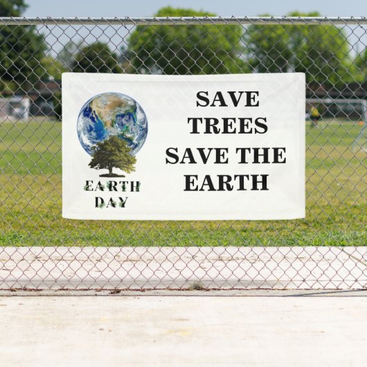 Botanische Earth Day Typografie Aangepaste banner (Insitu)