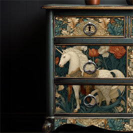  botanische eenhoorn art nouveau tissuepapier