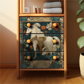  botanische eenhoorn art nouveau tissuepapier