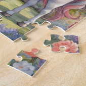 Botanische Eenhoorn Haven Gepersonaliseerde Meisje Legpuzzel (Zijkant)