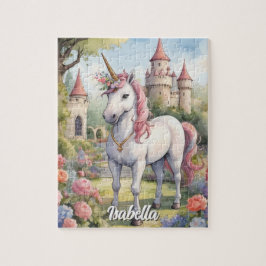 Botanische Eenhoorn Haven Gepersonaliseerde Meisje Legpuzzel