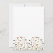 Botanische Eenvoudige Waterverf Wildflower Wedding Kaart (Achterkant)