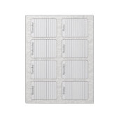 Botanische Eenvoudige Wekelijkse Planner Scheur we Notitieblok (Linkerzijde)