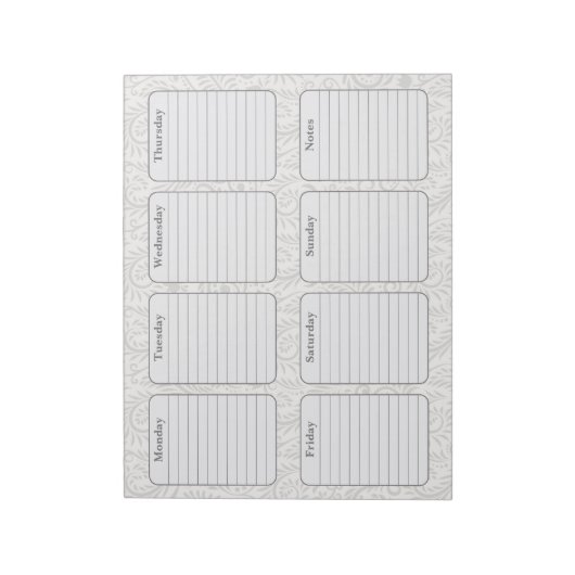 Botanische Eenvoudige Wekelijkse Planner Scheur we Notitieblok (Linkerzijde)