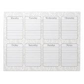 Botanische Eenvoudige Wekelijkse Planner Scheur we Notitieblok (Voorkant)