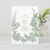 Botanische Eerste Communie Uitnodiging (Staand voorkant)