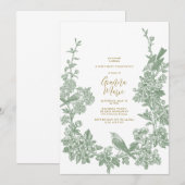 Botanische Eerste Communie Uitnodiging (Voorkant / Achterkant)