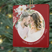 Botanische Eerste Kerstmis Keramisch Ornament