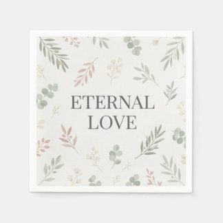 Botanische eeuwige liefde servet