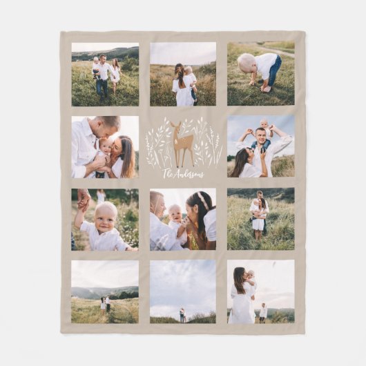 Botanische eiervernis van rendieren 11 foto modern fleece deken (Voorkant)