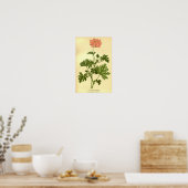  Botanische Eikenblad Geranium Illustratie Poster (Keuken)