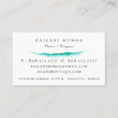 Botanische eilanden Seahorse Blush Visitekaartje (Achterkant)