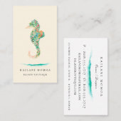 Botanische eilanden Seahorse Blush Visitekaartje (Voorkant / Achterkant)