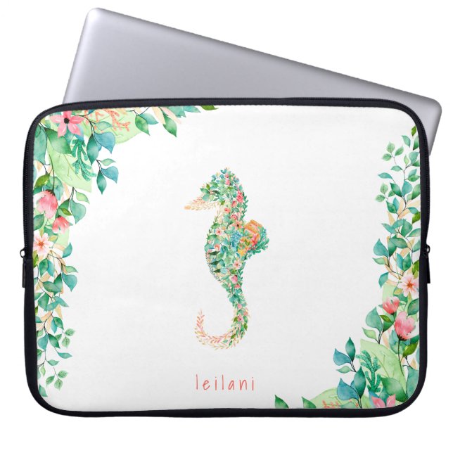 Botanische eilanden Seahorse Laptop Sleeve (Voorkant)