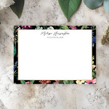  Botanische Elegance Designer Flat Notecard